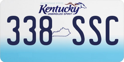 KY license plate 338SSC