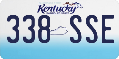 KY license plate 338SSE