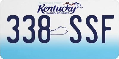 KY license plate 338SSF