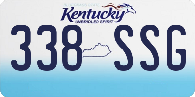 KY license plate 338SSG