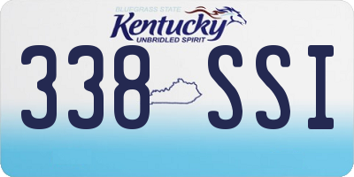 KY license plate 338SSI