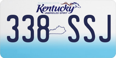 KY license plate 338SSJ