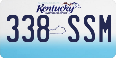 KY license plate 338SSM