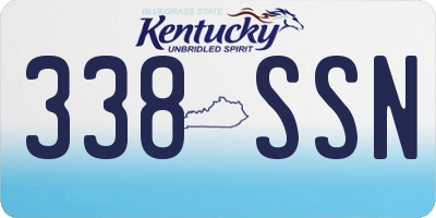 KY license plate 338SSN