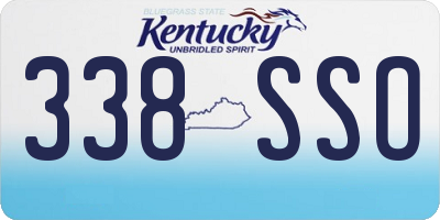KY license plate 338SSO
