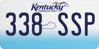 KY license plate 338SSP