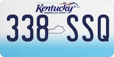 KY license plate 338SSQ