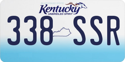 KY license plate 338SSR