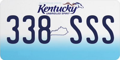 KY license plate 338SSS