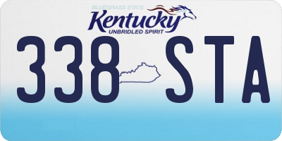 KY license plate 338STA