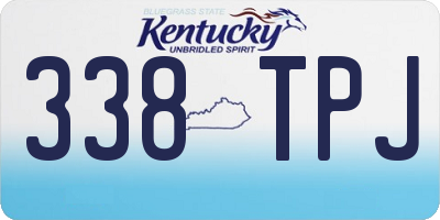 KY license plate 338TPJ