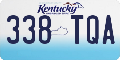 KY license plate 338TQA