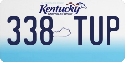 KY license plate 338TUP