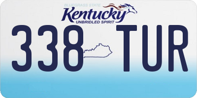 KY license plate 338TUR