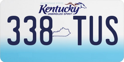 KY license plate 338TUS