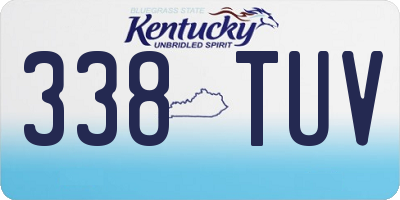 KY license plate 338TUV