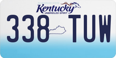 KY license plate 338TUW