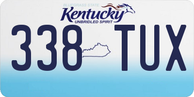 KY license plate 338TUX