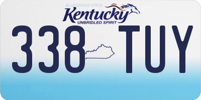 KY license plate 338TUY