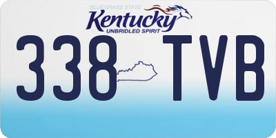 KY license plate 338TVB