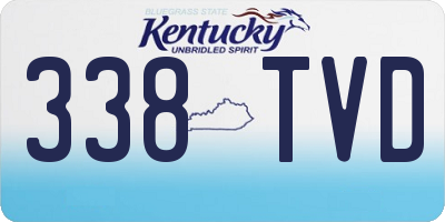KY license plate 338TVD