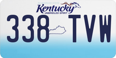 KY license plate 338TVW