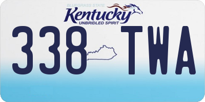 KY license plate 338TWA