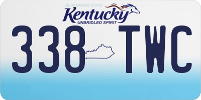 KY license plate 338TWC
