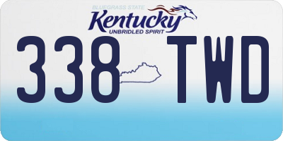 KY license plate 338TWD