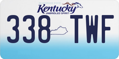 KY license plate 338TWF