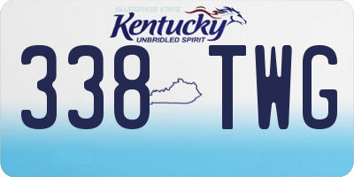KY license plate 338TWG