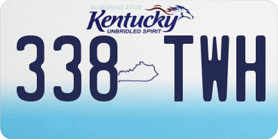 KY license plate 338TWH