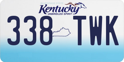 KY license plate 338TWK