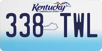KY license plate 338TWL