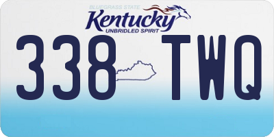 KY license plate 338TWQ