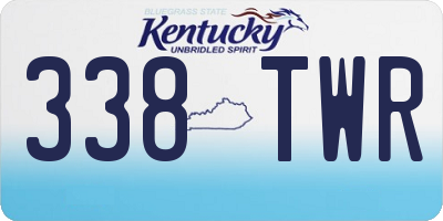 KY license plate 338TWR