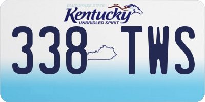 KY license plate 338TWS