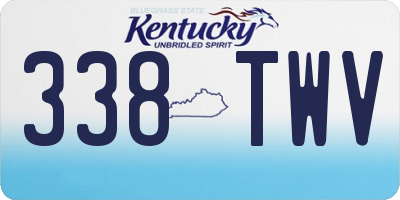 KY license plate 338TWV