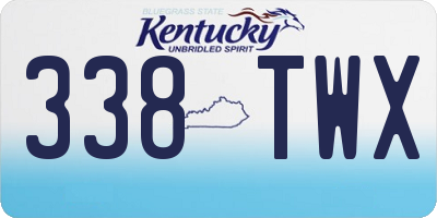 KY license plate 338TWX