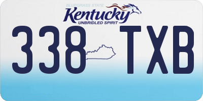 KY license plate 338TXB