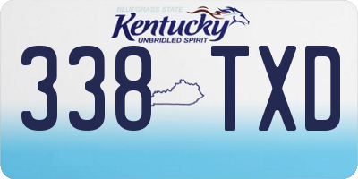KY license plate 338TXD