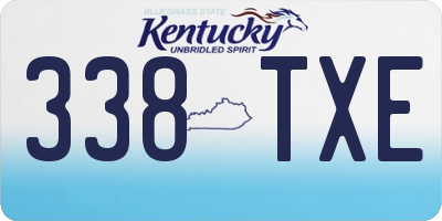 KY license plate 338TXE
