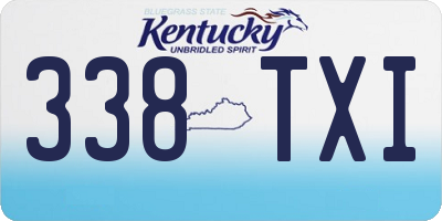 KY license plate 338TXI