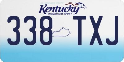 KY license plate 338TXJ