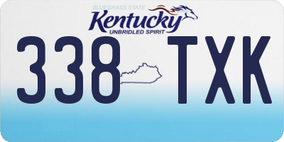 KY license plate 338TXK
