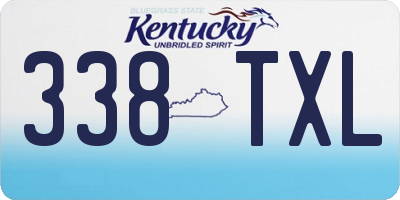 KY license plate 338TXL