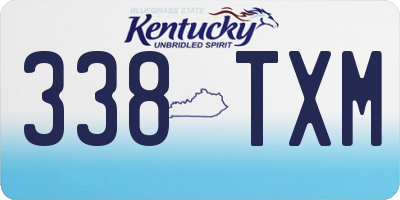KY license plate 338TXM