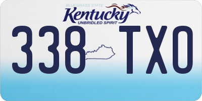 KY license plate 338TXO
