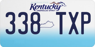 KY license plate 338TXP