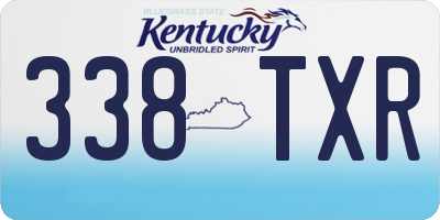 KY license plate 338TXR